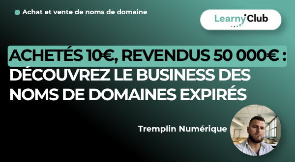 Formation Achetés 10€, Revendus 50 000€ : Découvrez le Business des Noms de Domaines Expirés – LearnyClub