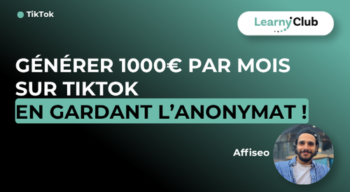 Générer 1000€ par mois sur Tiktok en gardant l’anonymat !