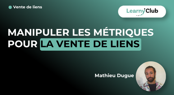 Formation Manipuler les métriques pour la vente de liens – LearnyClub